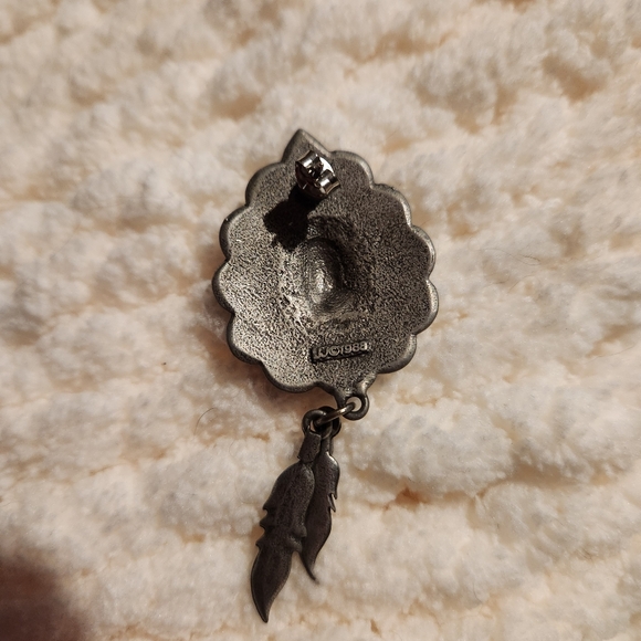 Vintage Jonette Jewlery 1988 pewter earrings - Picture 2 of 2